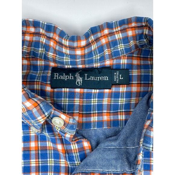 Ralph Lauren Mens Vintage Plaid Lined Button Down Shirt Large - Picture 3 of 5